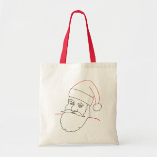 Santa Claus, outline drawing, coloring canvas bags