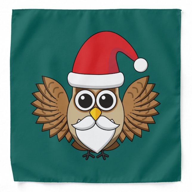 Santa Claus Owl Bandana (Front)