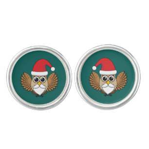 Santa Claus Owl Cufflinks