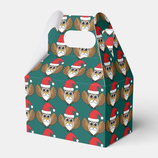 Santa Claus Owl Favor Boxes (Front Side)