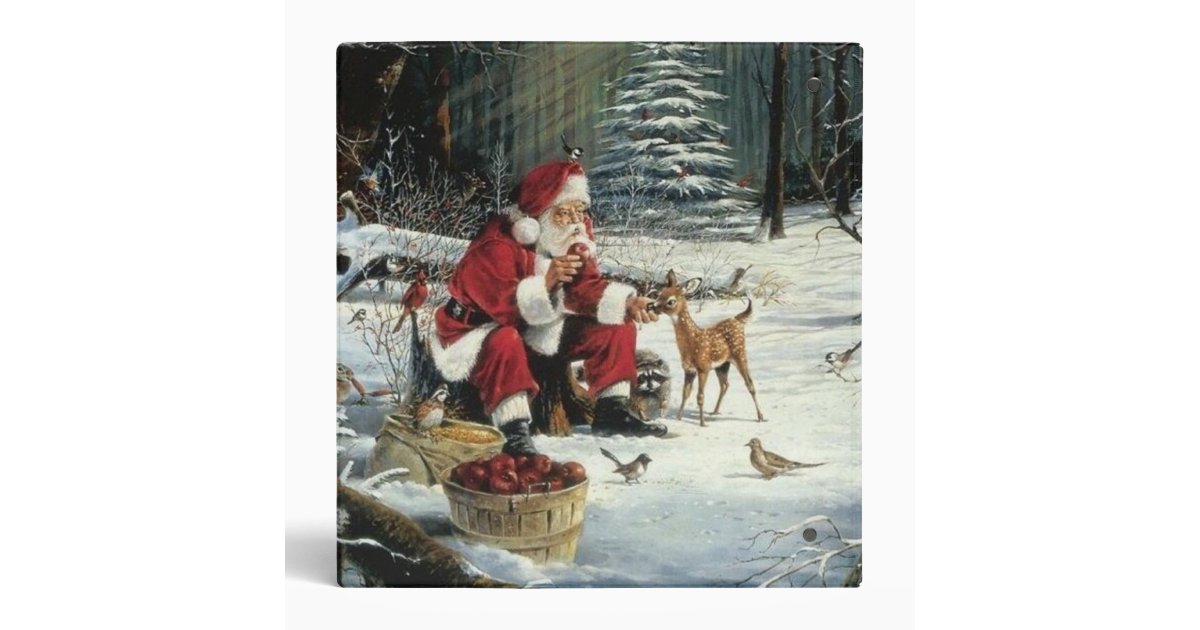 Cute Santa Christmas Photo Album 3 Ring Binder