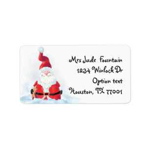 Santa Claus painting Return Address Mailing Label