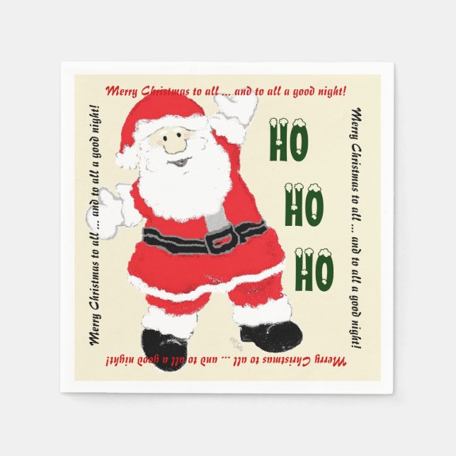 Santa Claus Paper Napkins (Front)