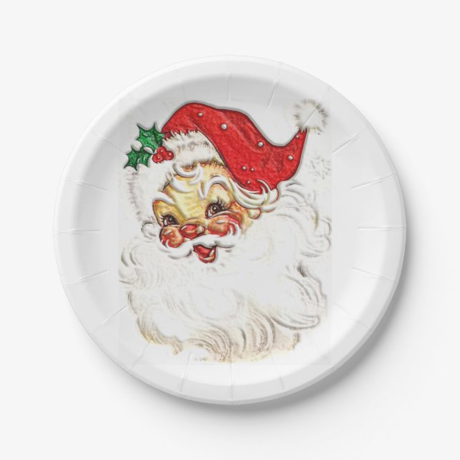 Santa Claus Paper Plates (Front)