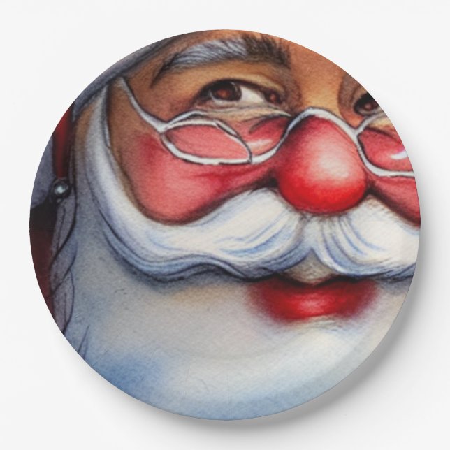 Santa Claus Paper Plates (Front)