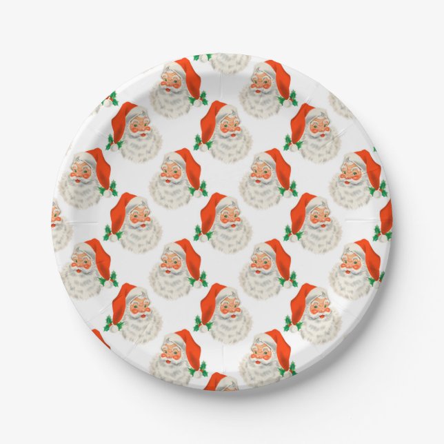Santa Claus Paper Plates (Front)