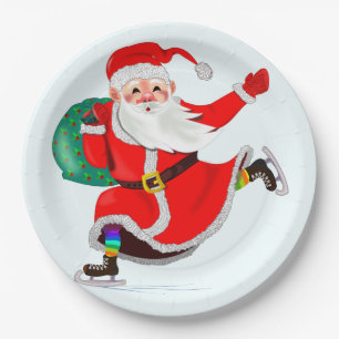Santa Claus Paper Plates