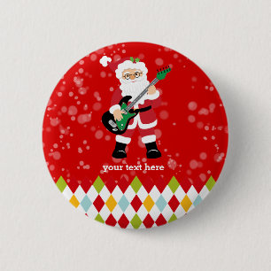 Santa Claus party * choose background color Pinback Button