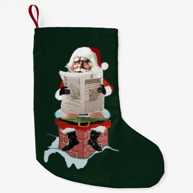 Santa Claus "Party Pooper" Christmas Stocking (Front)