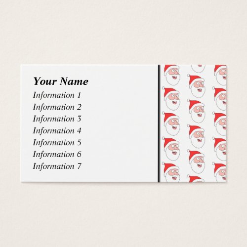Santa Claus Pattern. Business Card