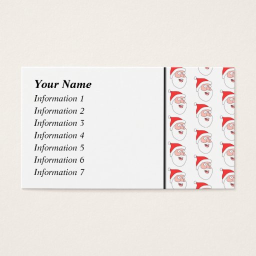 Customizable Santa Claus Pattern. Business Card