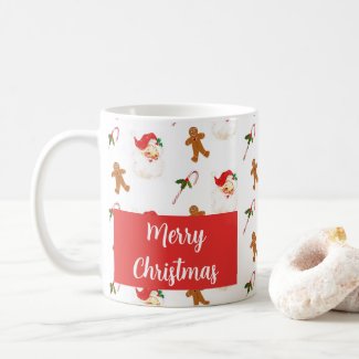 Santa Claus Pattern Merry Christmas 