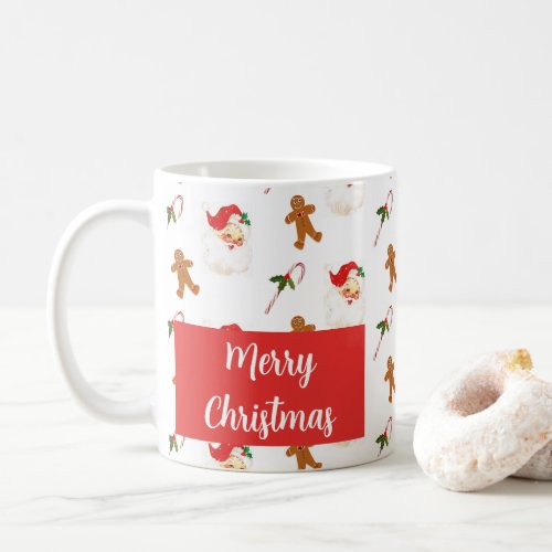 Santa Claus Pattern Merry Christmas  Coffee Mug