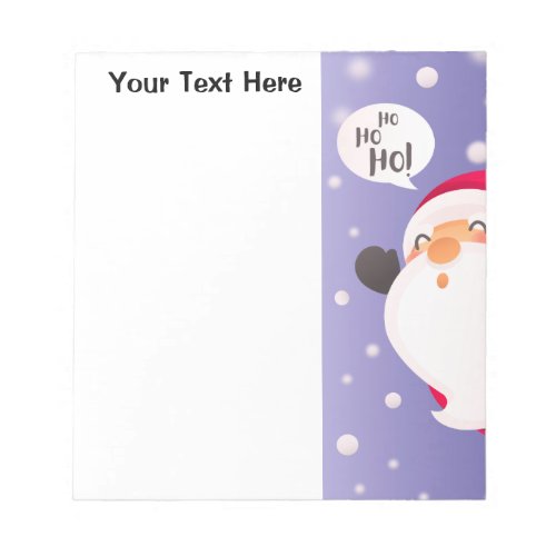 Santa Claus Peeking Notepad