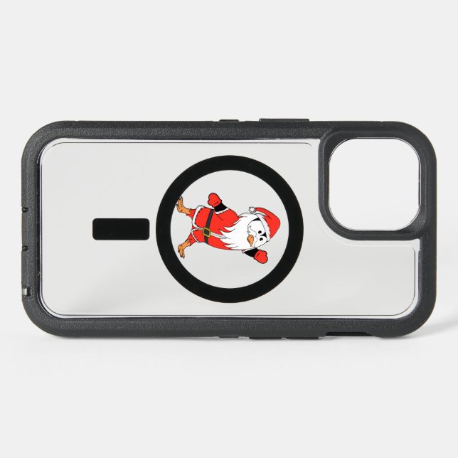Santa Claus Penguin Ready for Christmas iPhone 15 Case (Back Horizontal)