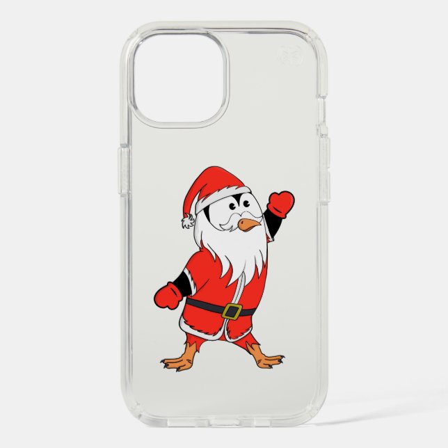 Santa Claus Penguin Ready for Christmas Speck iPhone Case (Front)