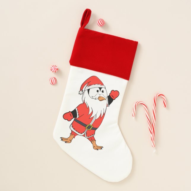 Santa Claus Penguin Ready for Christmas Stocking (Front)