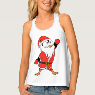 Santa Claus Penguin Ready for Christmas Tank Top