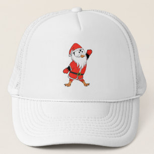 Santa Claus Penguin Ready for Christmas Trucker Hat