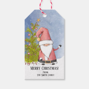 Santa Claus Personalized Christmas Gift Tags