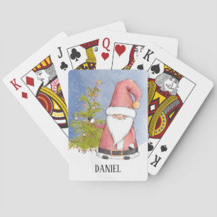 Santa Claus Personalized Christmas Poker Cards