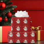 Santa Claus Personalized Red Kids Christmas Wrapping Paper<br><div class="desc">Customize this nostalgic from Santa Claus wrapping paper with your own personalized text with your kids name in white script. This beautiful old fashioned drawing of Santa's red hat and white beard is the perfect holiday gift wrap for your children's presents under the tree on Christmas day.</div>