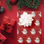 Santa Claus Personalized Red Kids Christmas Wrapping Paper Sheets<br><div class="desc">Customize these nostalgic from Santa Claus wrapping paper sheets with your own personalized text with your kids name in white script. This beautiful old fashioned drawing of Santa's red hat and white beard is the perfect holiday gift wrap for your children's presents under the tree on Christmas day.</div>