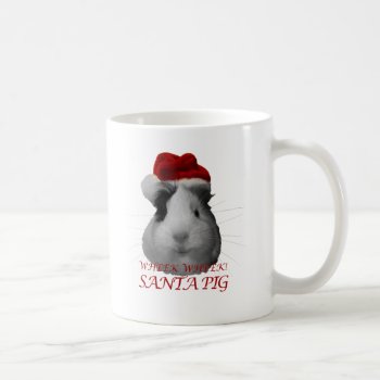 Santa Claus Pig Guinea Pig Christmas Holidays Coffee Mug by GuineaPigManual at Zazzle