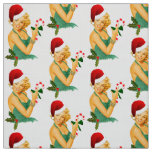 santa claus pin up fabric