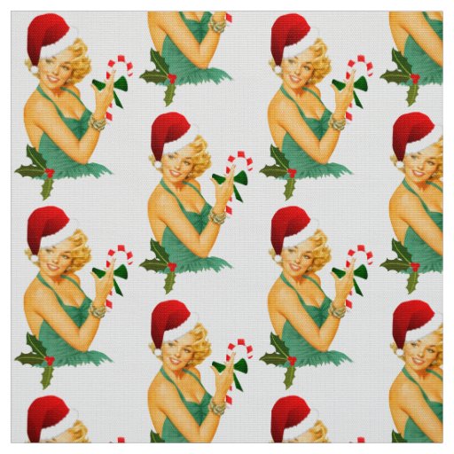 santa claus pin up fabric