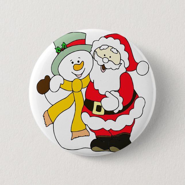 santa-claus pinback button (Front)