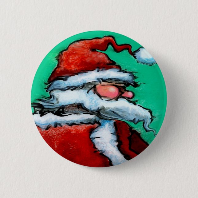 Santa Claus Pinback Button (Front)