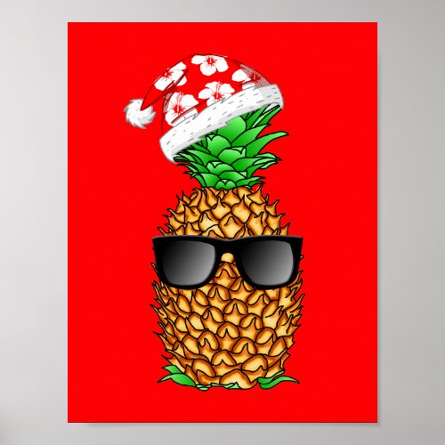 Santa Claus Pineapple Poster