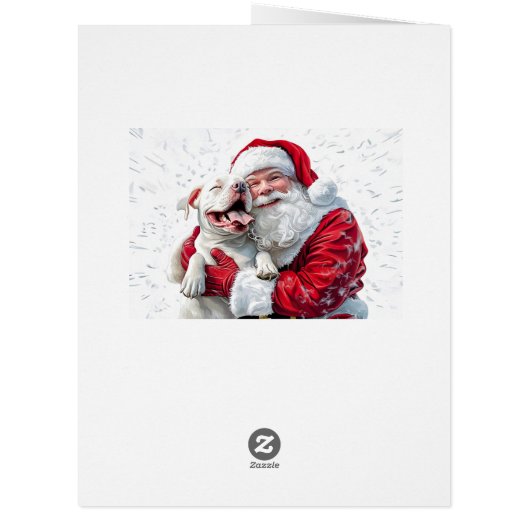Santa Claus & Pitbull Puppy Dog (Back)