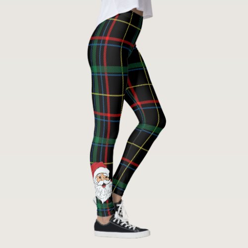 Santa Claus Plaid Yoga Pants