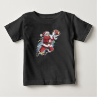 Santa Claus Playing American Football Christmas 