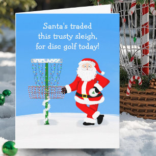 Santa Claus Playing Disc Golf Card