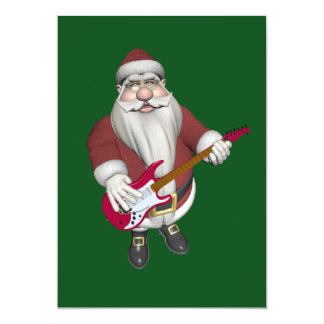 Santa Playing Guitar Cards | Zazzle