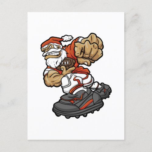 Santa Claus Playing Football illustration Postcard