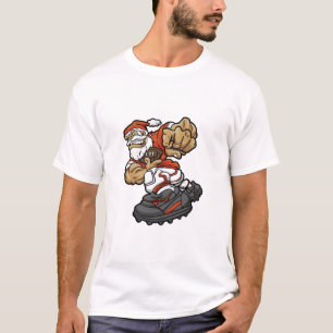 Santa Claus Playing Football illustration T-Shirt