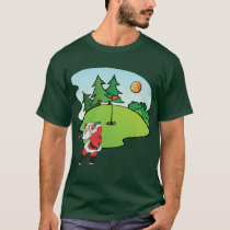 Santa Claus playing golf on the 9th hole T-Shirt
