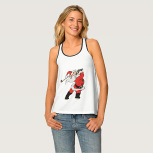 Santa Claus playing golf Tank Top