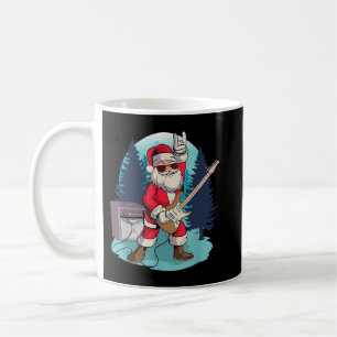 Santa Claus playing Guitar Funny Rock Christmas Mu Coffee Mug
