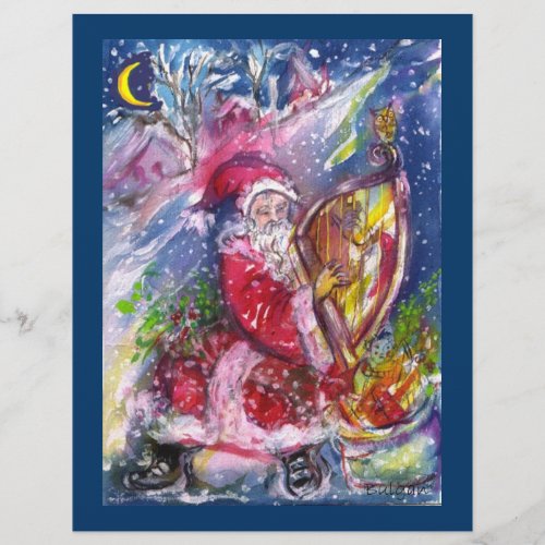 SANTA CLAUS PLAYING HARP IN THE MOONLIGHT FLYER