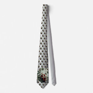 Santa Claus Playing Music Neck Tie