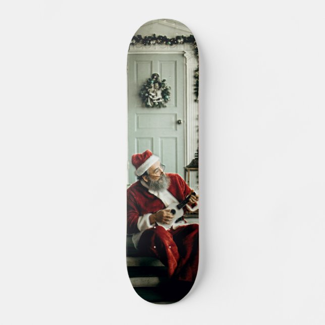Santa Claus Playing Music Skateboard (Front)