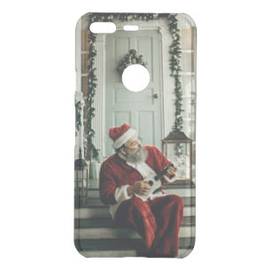 Santa Claus Playing Music Uncommon Google Pixel Case