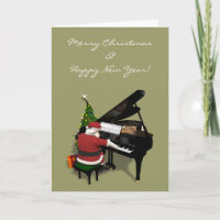 Santa Claus Playing Piano