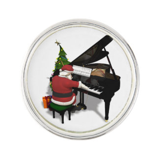 Santa Claus Playing Piano Pin