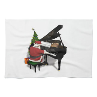 Santa Claus Playing Piano Towel